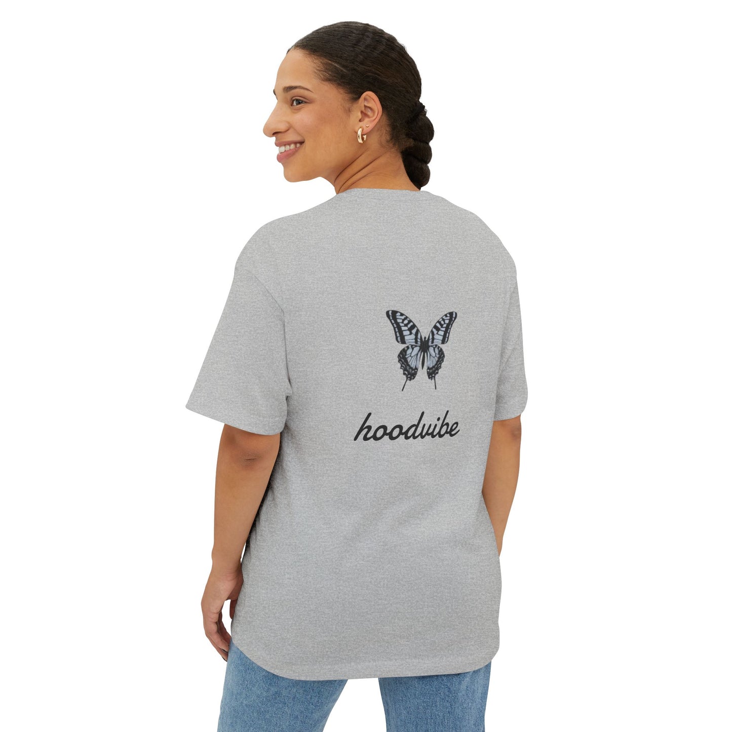 Unisex Oversized Butterfly Tee - Relaxed Fit Graphic T-Shirt for Casual Wear