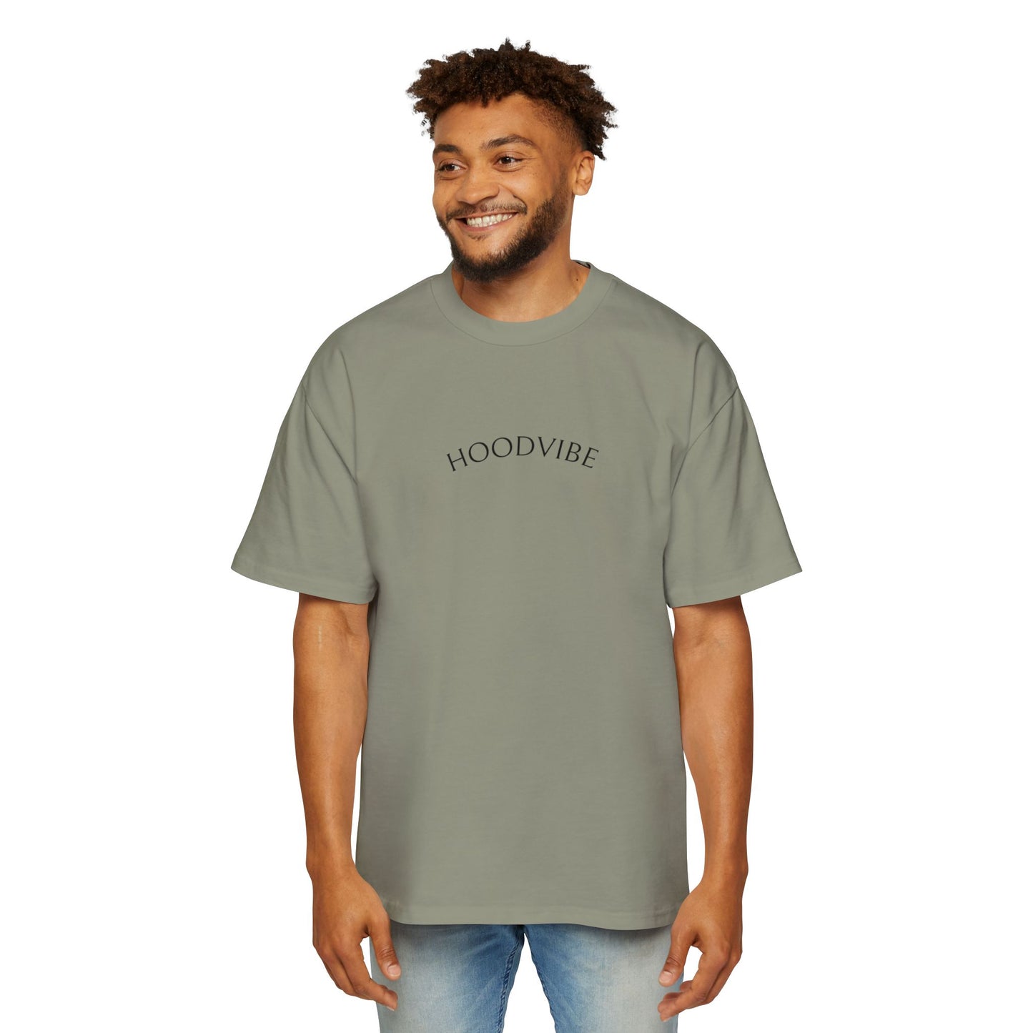 Hoodvibe Men's Heavy Oversized Tee - Inspirational Statement Shirt
