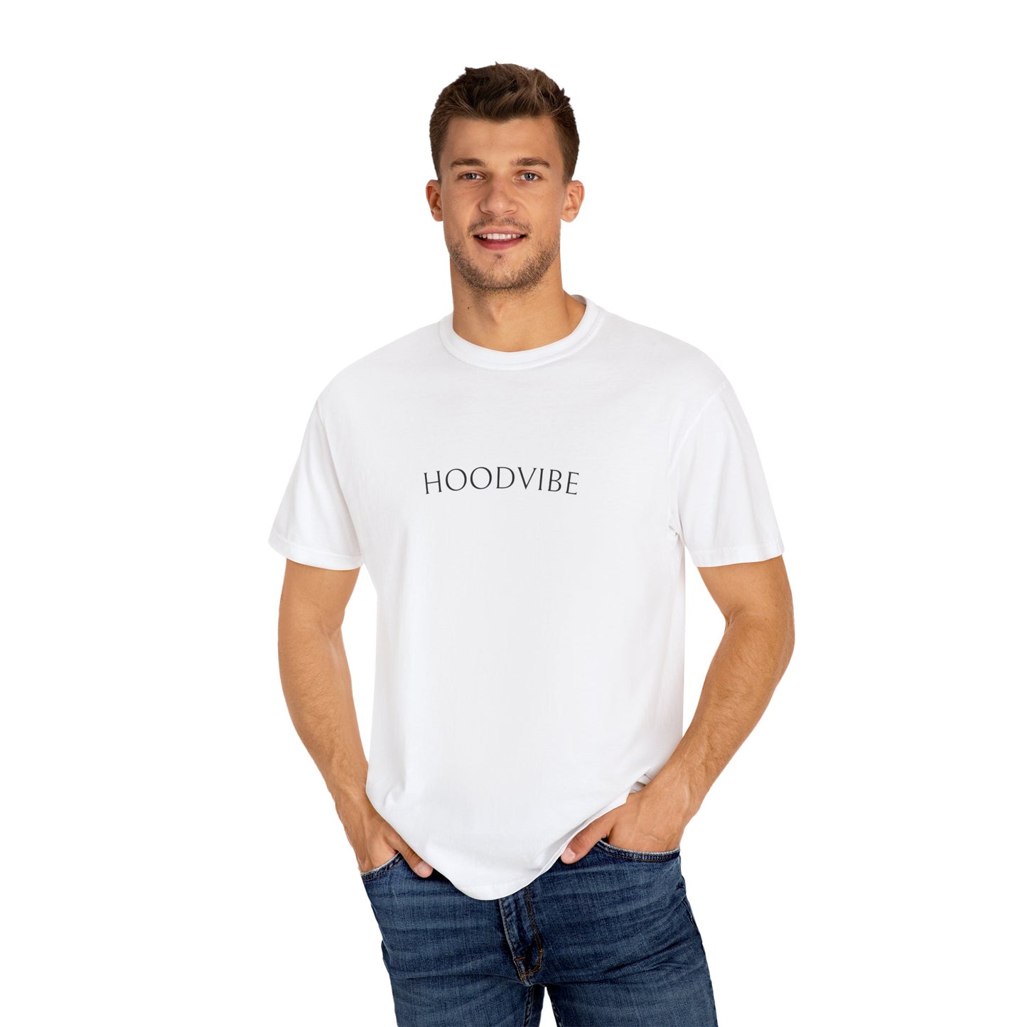 Hoodvibe Unisex Garment-Dyed T-Shirt - Beach Sunset Graphic Tee