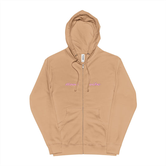 Unisex Fleece Zip Up Hoodie - 'Home is Where the Heart Is' Design
