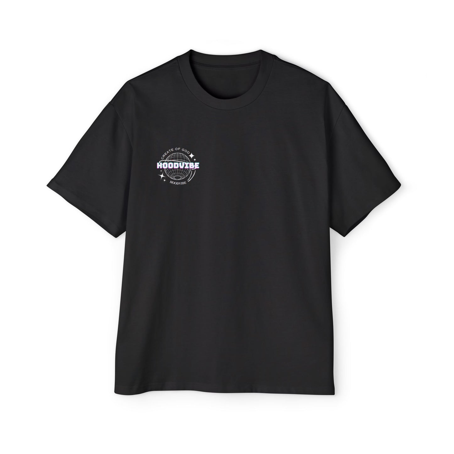 Men's Heavy Oversized Tee - Create Good Vibes Graphic, Streetwear Shirt, Relaxed Fit Top, Cool Casual Wear, Gift for Him