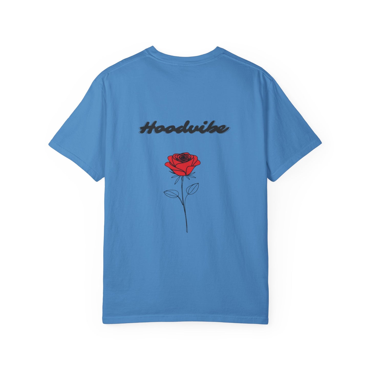 Hoodie-Inspired Floral Unisex Garment-Dyed T-Shirt