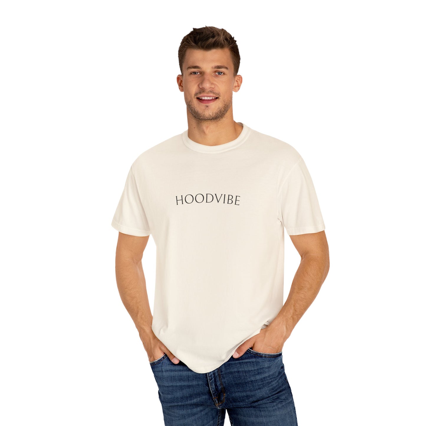 Hoodvibe Unisex Garment-Dyed T-Shirt - Beach Sunset Graphic Tee