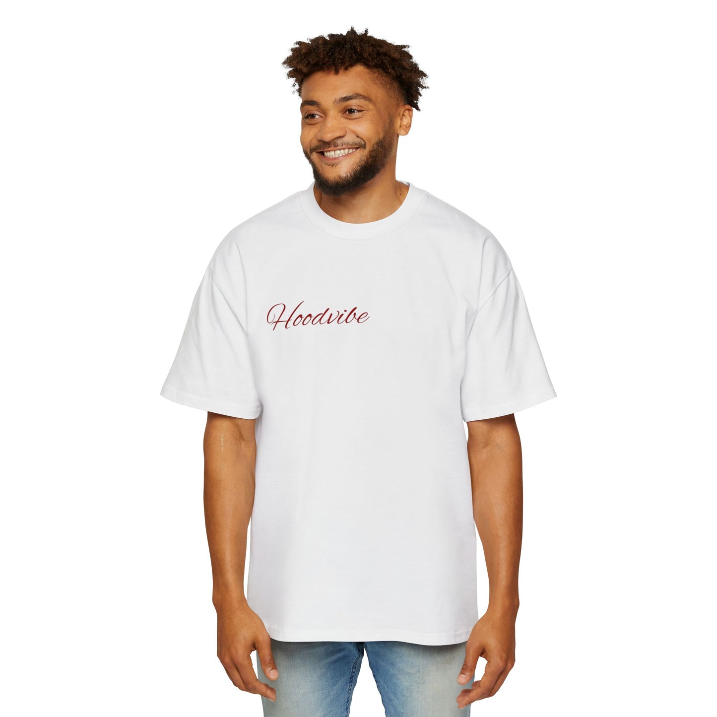 Men's Heavy Oversized Tee - Target of Cupid - Casual Streetwear for Valentine's Day