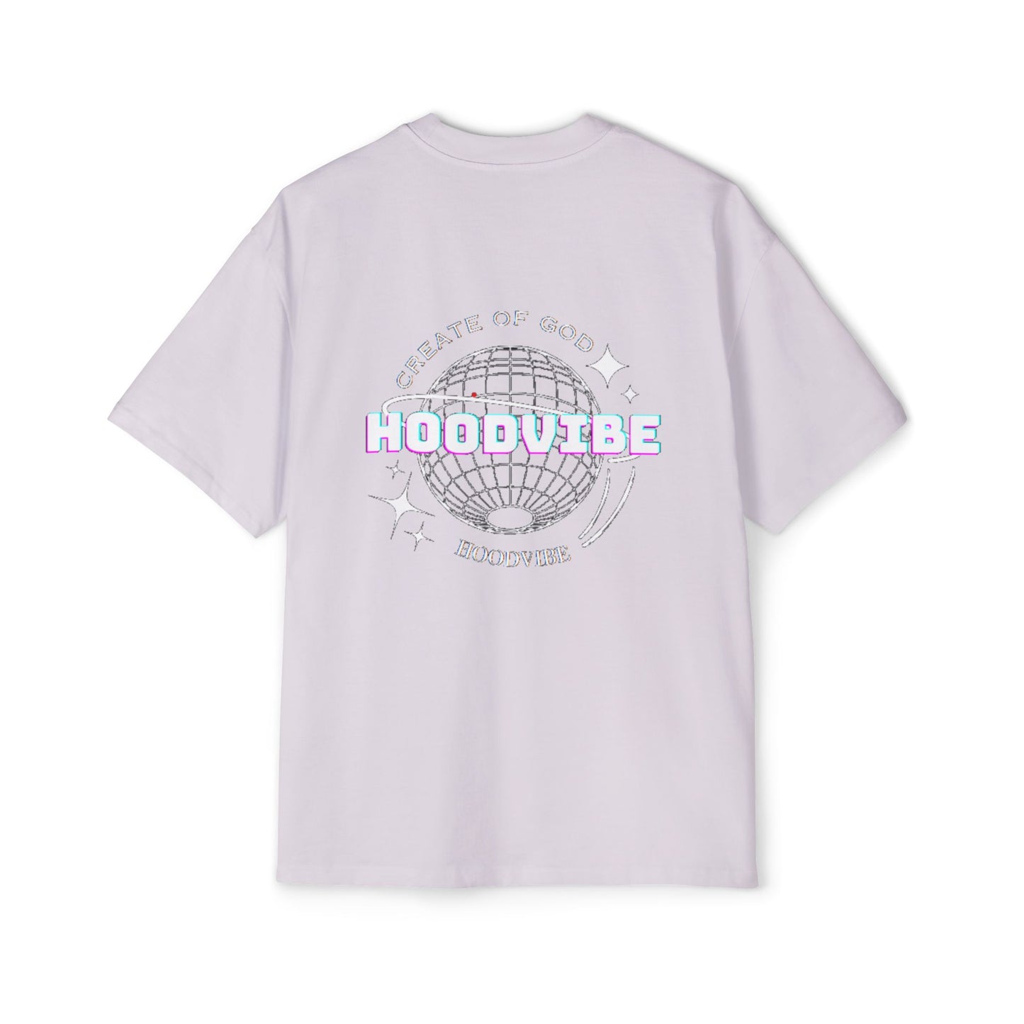 Men's Heavy Oversized Tee - Create Good Vibes Graphic, Streetwear Shirt, Relaxed Fit Top, Cool Casual Wear, Gift for Him