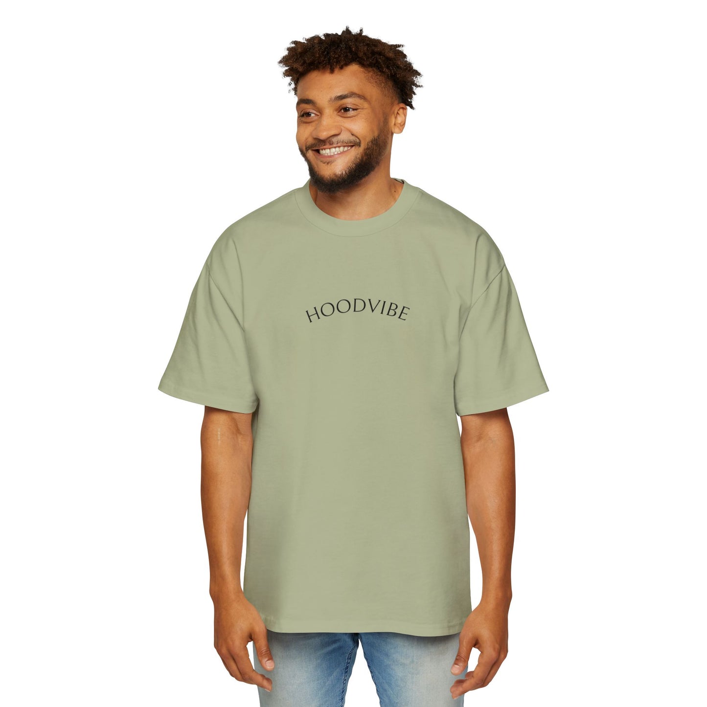 Hoodvibe Men's Heavy Oversized Tee - Inspirational Statement Shirt