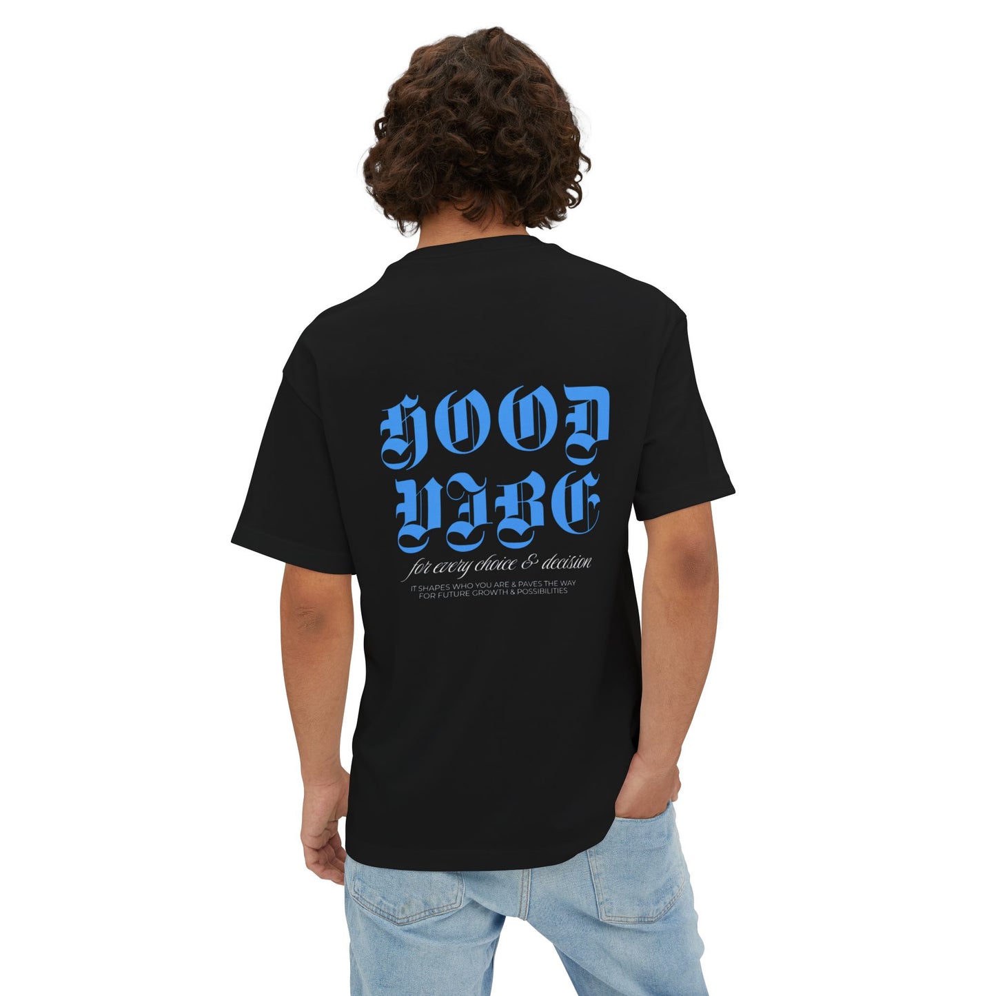 Unisex Oversized Tee with 'Hood Vibe' Design - Casual Streetwear, Graphic Tee, Gift for Friends, Everyday Wear, Summer Style