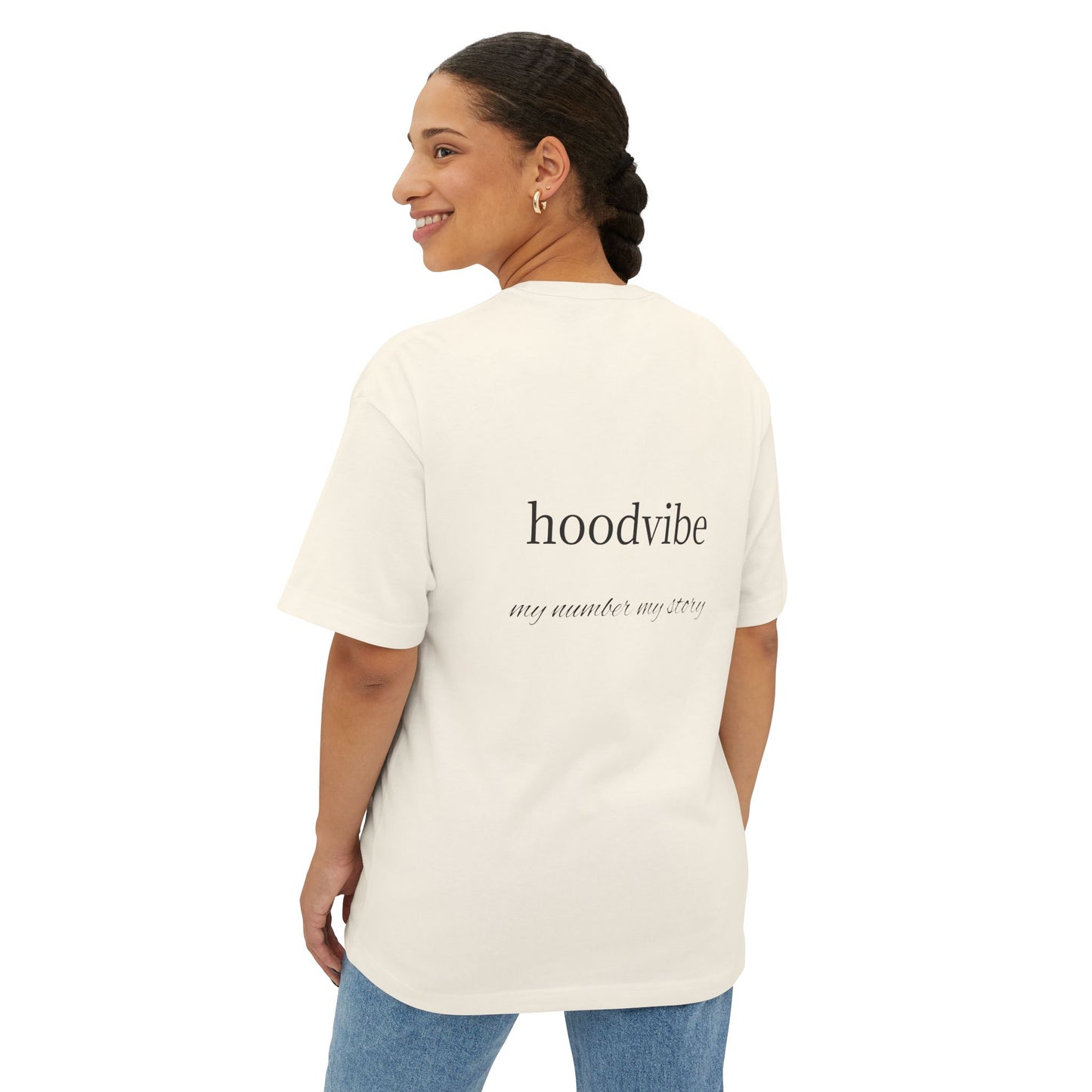 Unisex Oversized Boxy Tee - Hood Vibe Graphic Tee for Casual Comfort