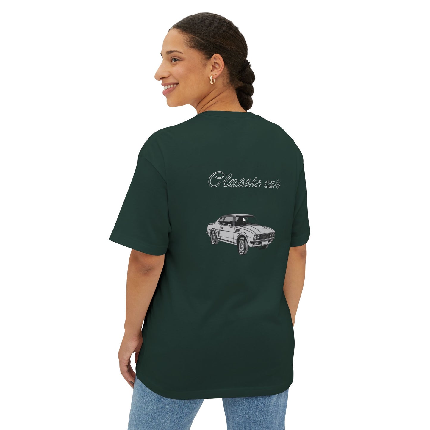 Vintage Car Graphic Unisex Oversized Boxy Tee