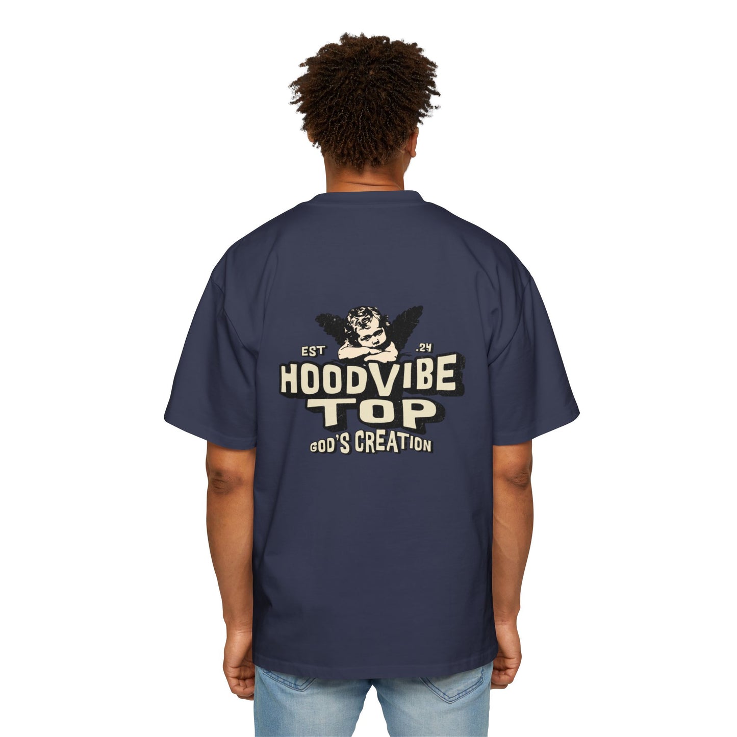 Men's Heavy Oversized Tee - Hoodvibe Top | Casual Streetwear, Unisex Graphic Tee