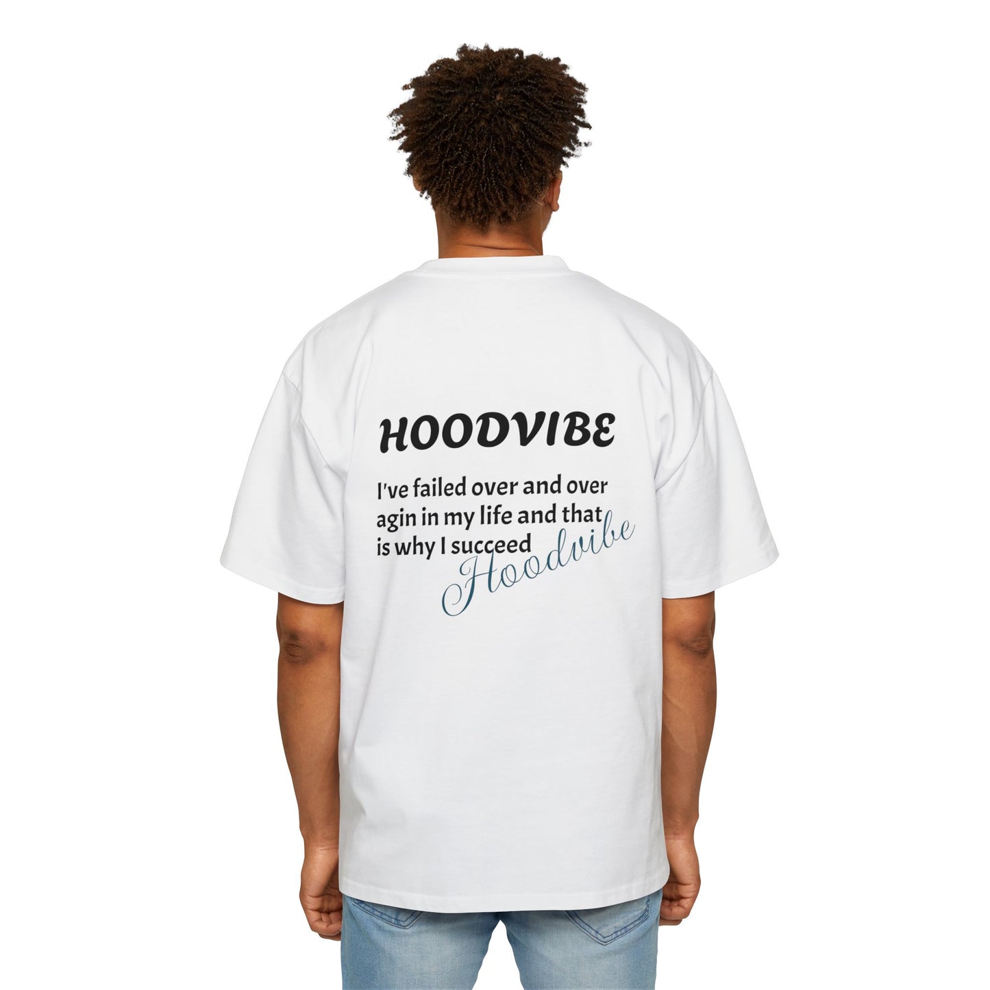 Hoodvibe Men's Heavy Oversized Tee - Inspirational Statement Shirt