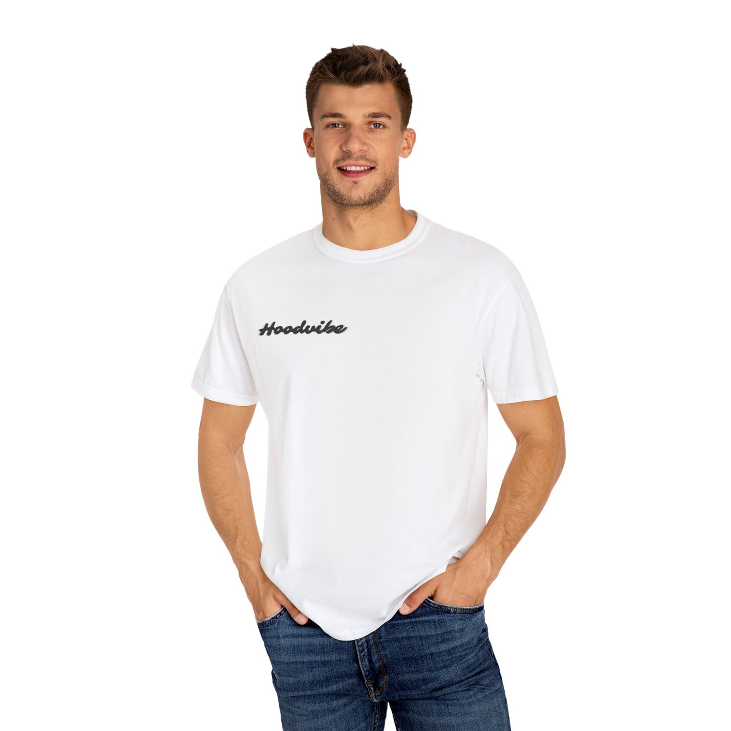 Hoodie-Inspired Floral Unisex Garment-Dyed T-Shirt