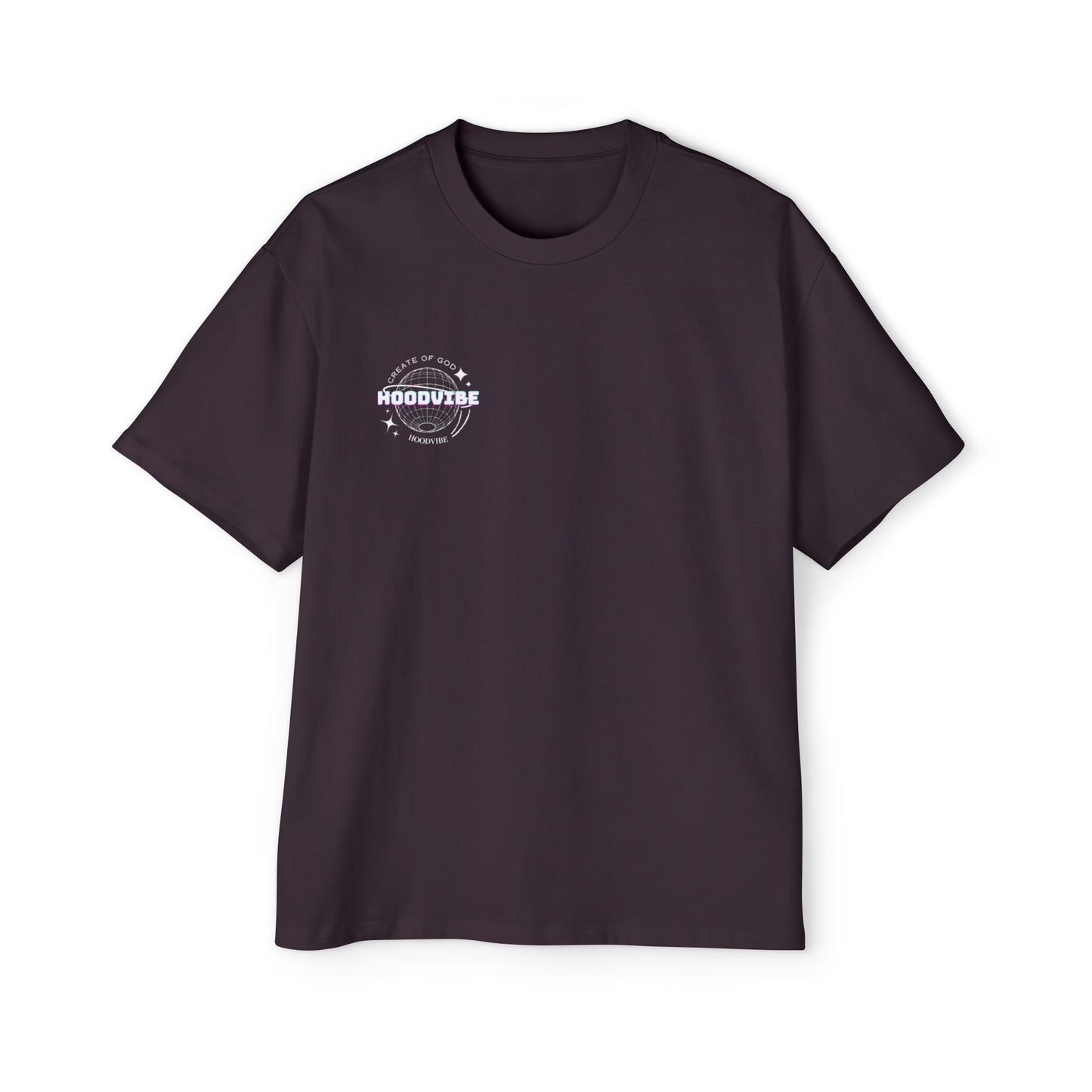 Men's Heavy Oversized Tee - Create Good Vibes Graphic, Streetwear Shirt, Relaxed Fit Top, Cool Casual Wear, Gift for Him