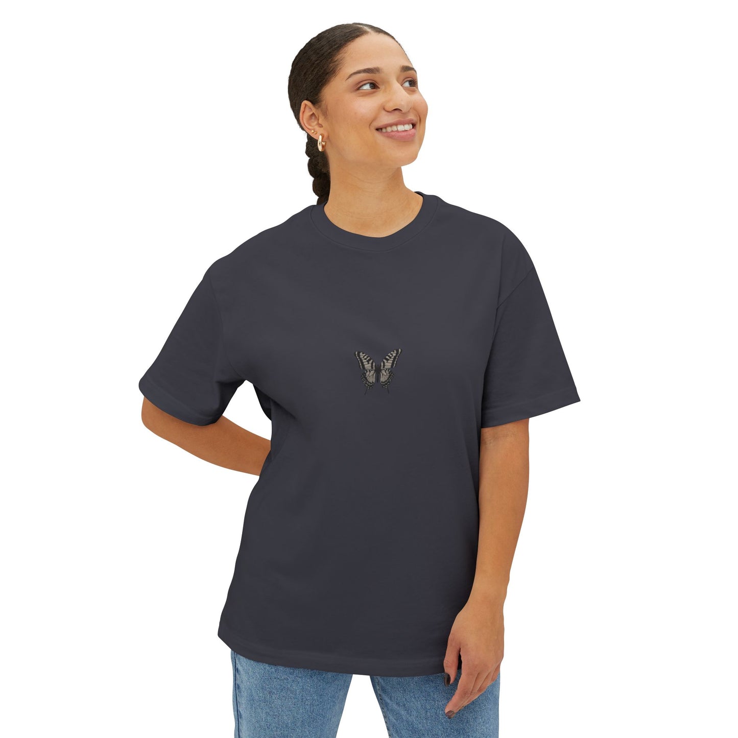 Oversized Butterfly Tee - Unisex Boxy Shirt with Hoodvibe Design