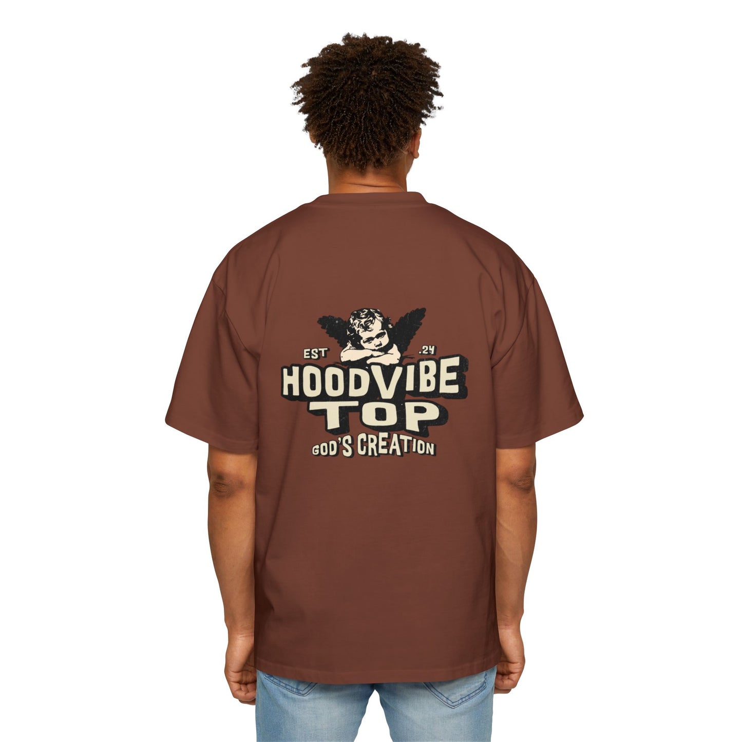 Men's Heavy Oversized Tee - Hoodvibe Top | Casual Streetwear, Unisex Graphic Tee