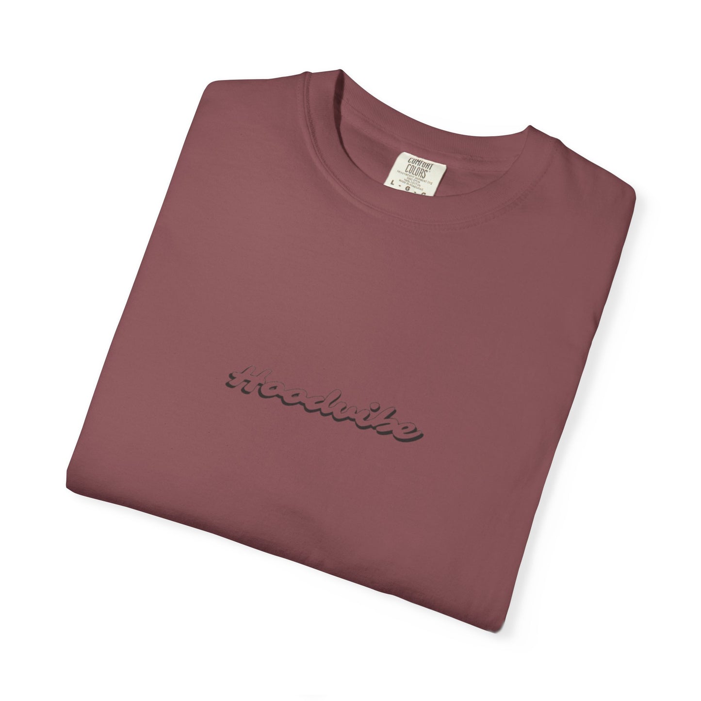 Trendy Unisex Garment-Dyed T-Shirt with 'Hoodie' Design