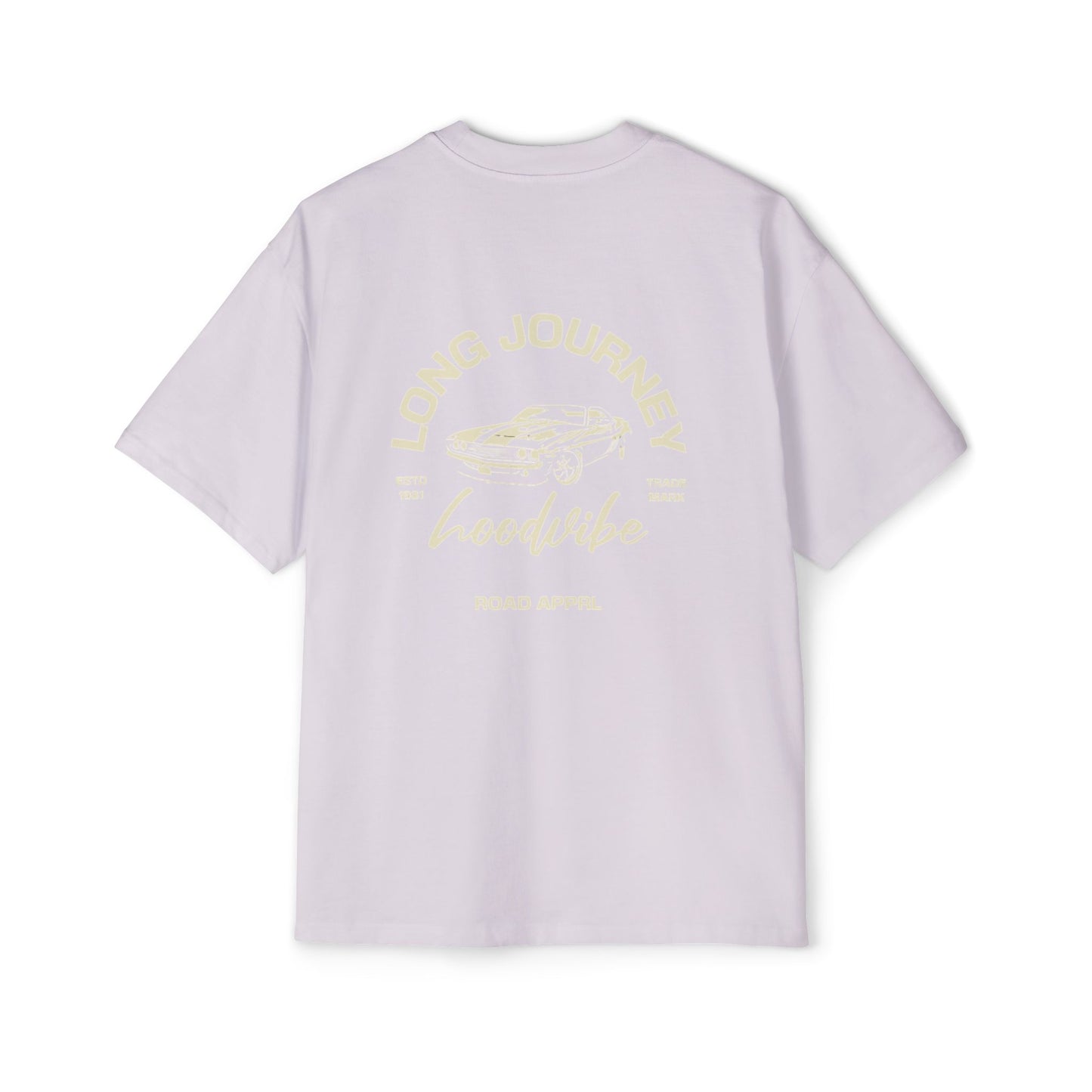 Men's Oversized Tee - Long Journey Graphic T-Shirt for Adventure Lovers