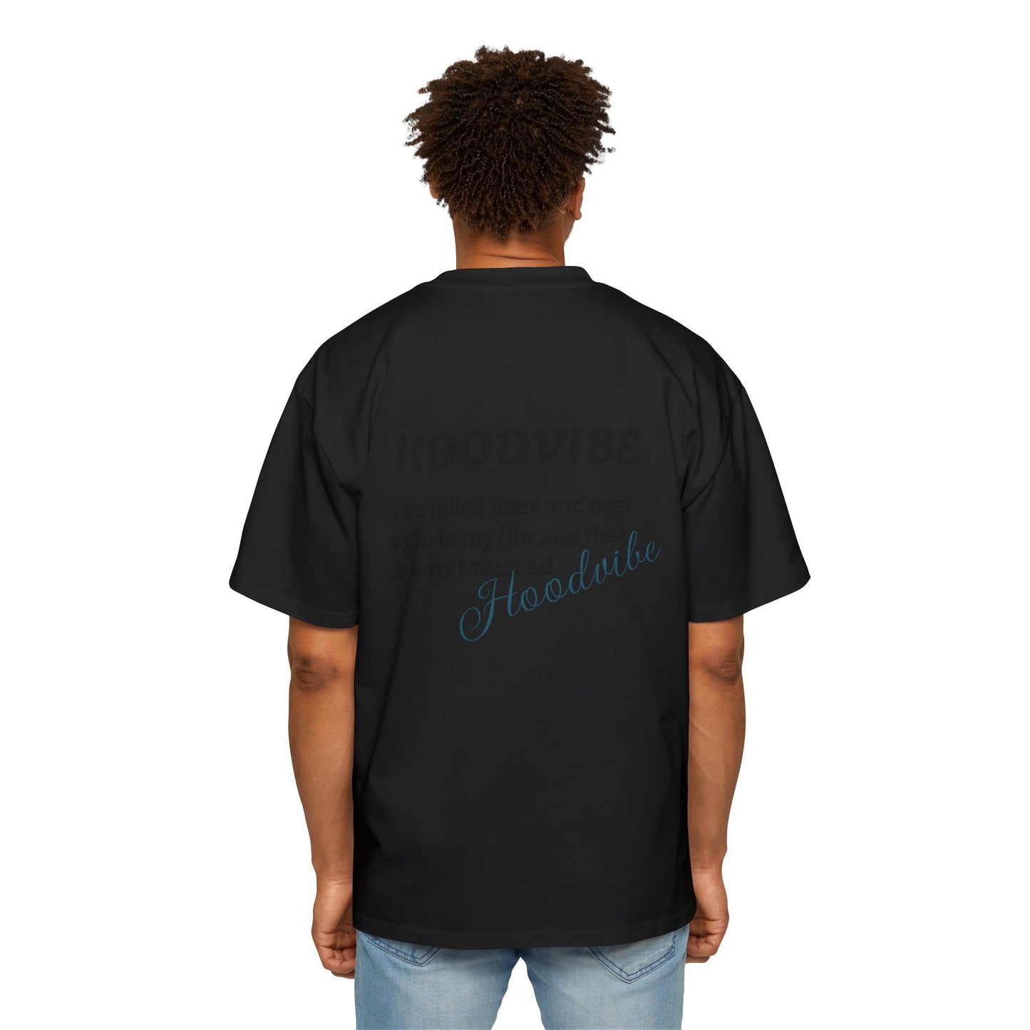 Hoodvibe Men's Heavy Oversized Tee - Inspirational Statement Shirt