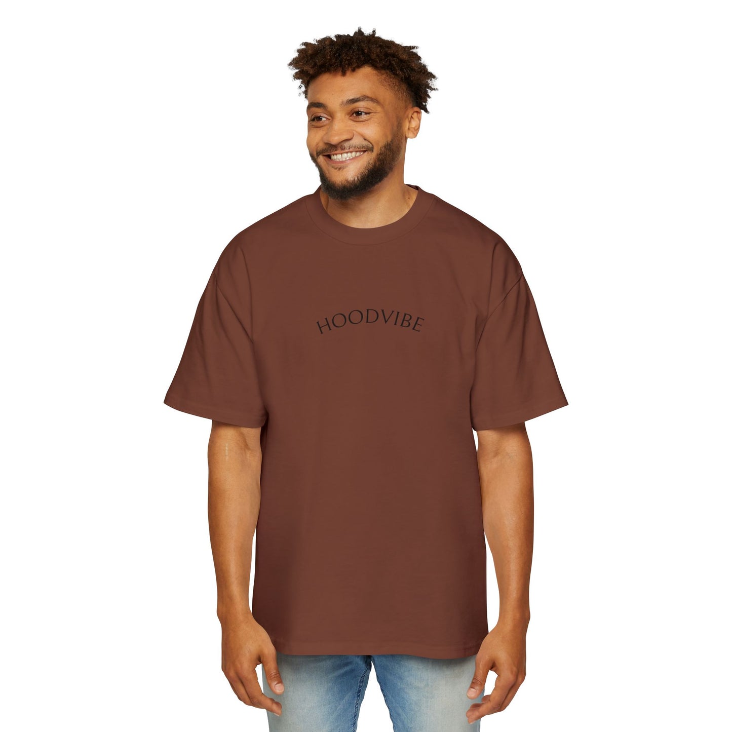 Hoodvibe Men's Heavy Oversized Tee - Inspirational Statement Shirt
