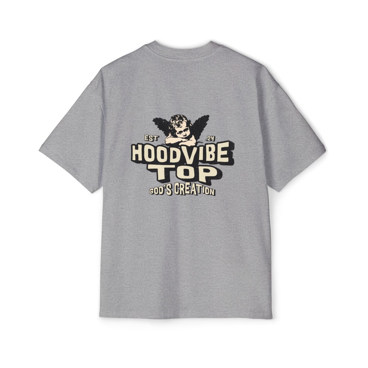 Men's Heavy Oversized Tee - Hoodvibe Top | Casual Streetwear, Unisex Graphic Tee