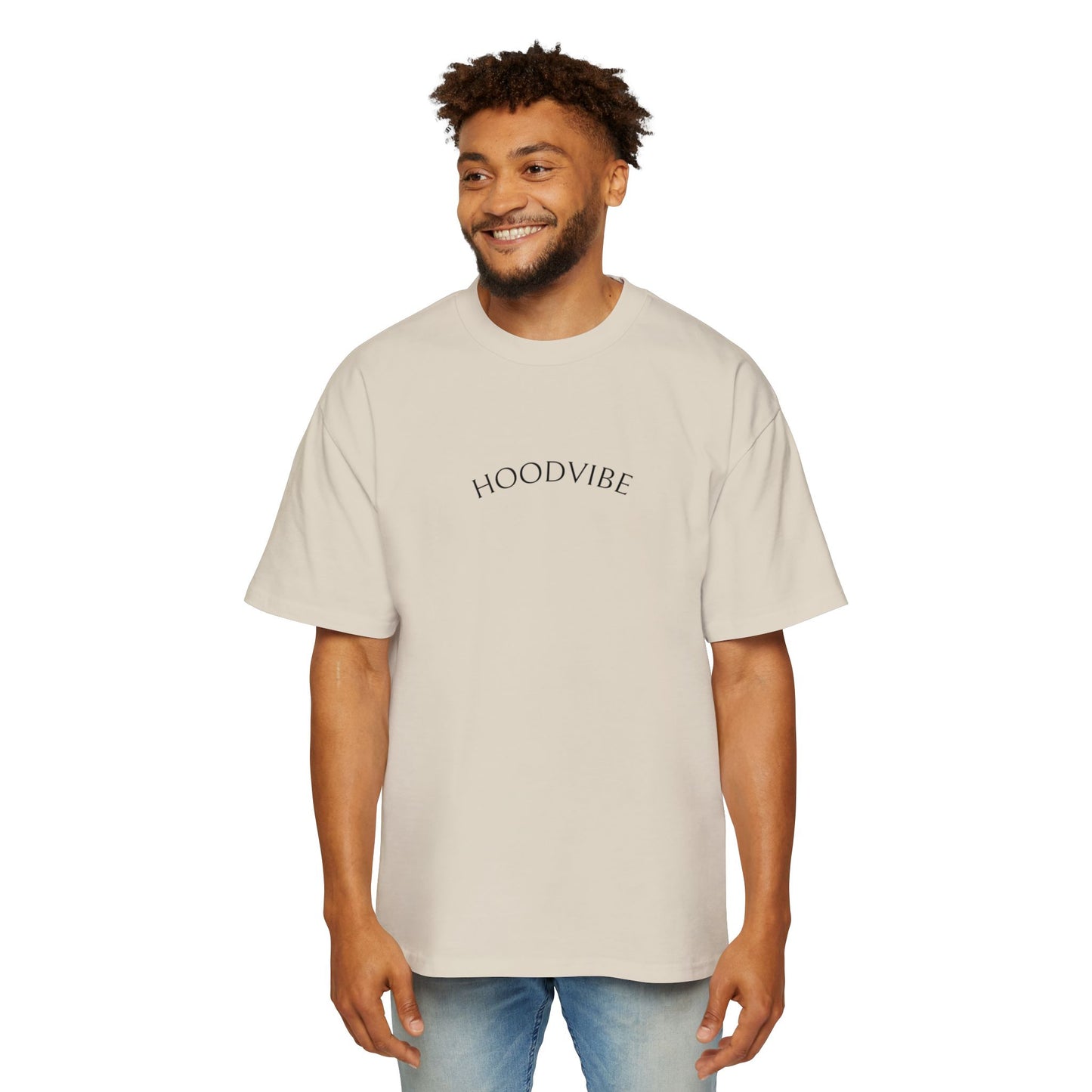 Hoodvibe Men's Heavy Oversized Tee - Inspirational Statement Shirt