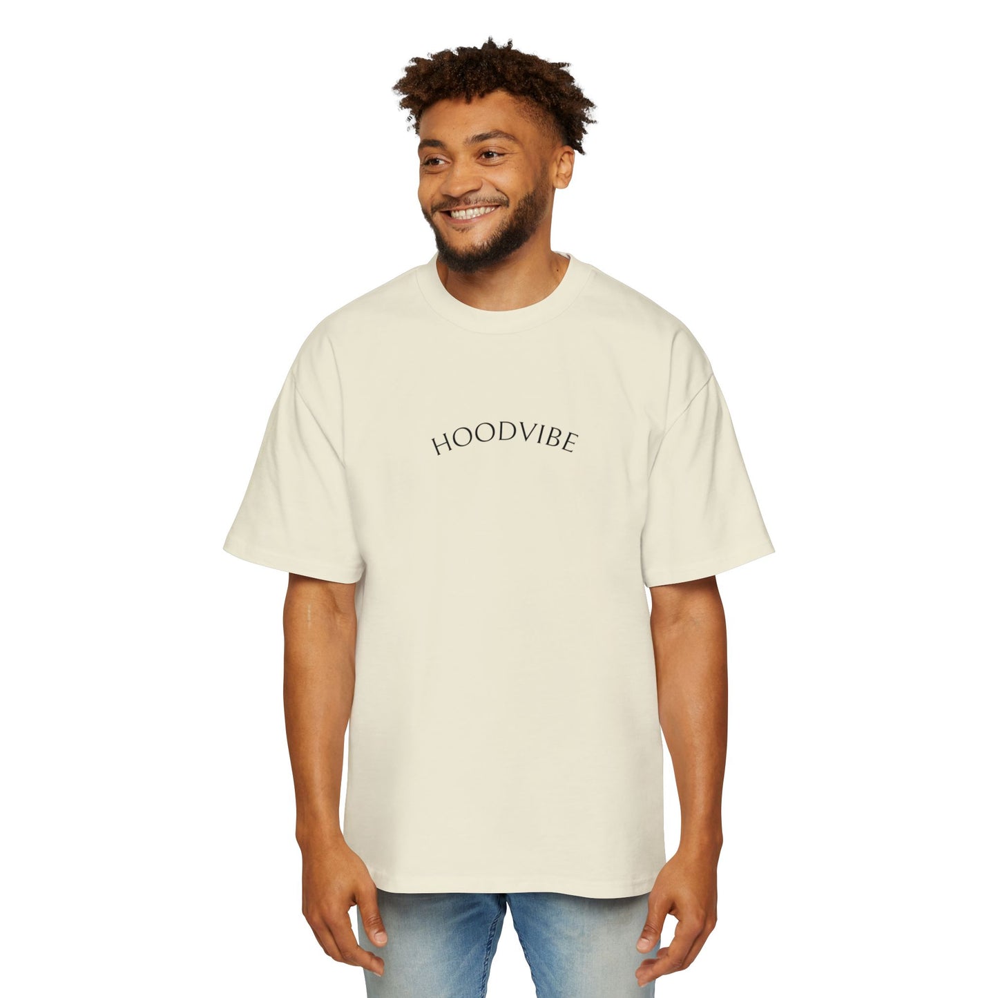 Hoodvibe Men's Heavy Oversized Tee - Inspirational Statement Shirt